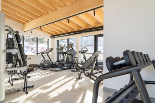 Γυμναστήριο ή/και όργανα γυμναστικής στο Suites Nauders by mein Almhof Superior