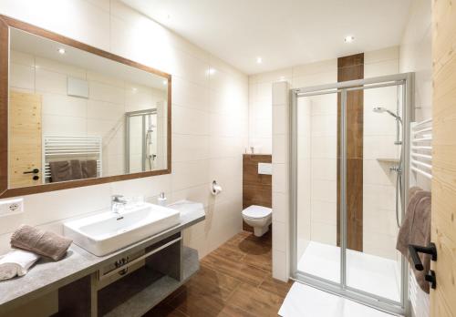 Koupelna v ubytování Bauernhof Mandlberger