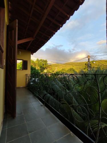 a view from the balcony of a house at Pousada Solar Azul in Lençóis