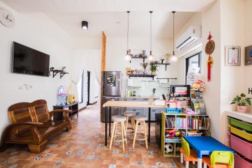 Kuchyň nebo kuchyňský kout v ubytování Seven beauties Homestay