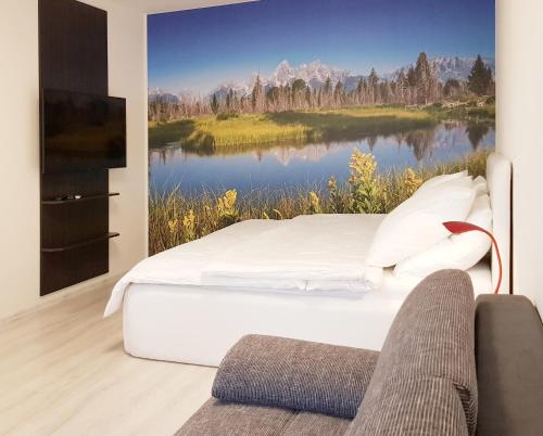 Postel nebo postele na pokoji v ubytování Restaurace a hotel Amerika