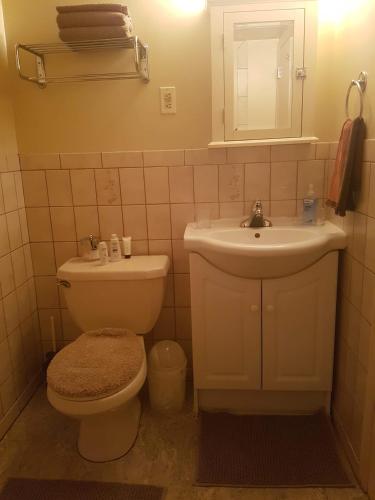 Ένα μπάνιο στο Private Apartment Close to Airport Toronto Pearson