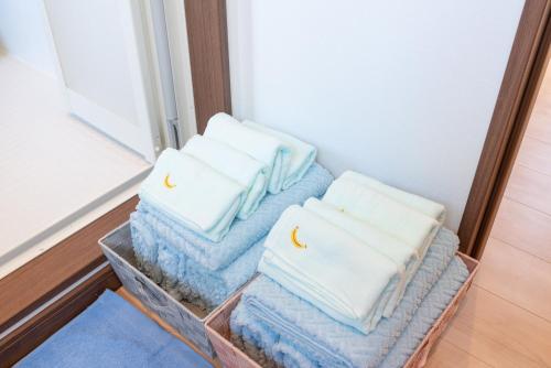Łóżko lub łóżka w pokoju w obiekcie Private House Fuji