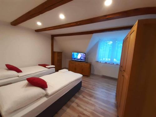 Tempat tidur dalam kamar di Apartamenty przy Świerku