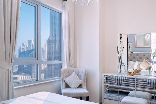 Postel nebo postele na pokoji v ubytování Elite Royal Apartment - Full Burj Khalifa & Fountain View - Royal