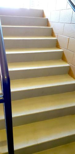 a set of stairs in a building at Lodging on the Square in Berlin