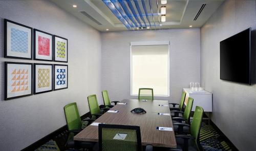 a conference room with a long table and chairs at Holiday Inn Express - Sarnia - Point Edward by IHG in Sarnia