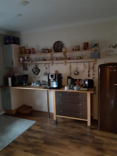 Dapur atau dapur kecil di Ferienwohnung Vogt