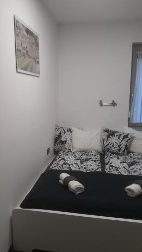 Katil atau katil-katil dalam bilik di Pete Lajos Design Apartman