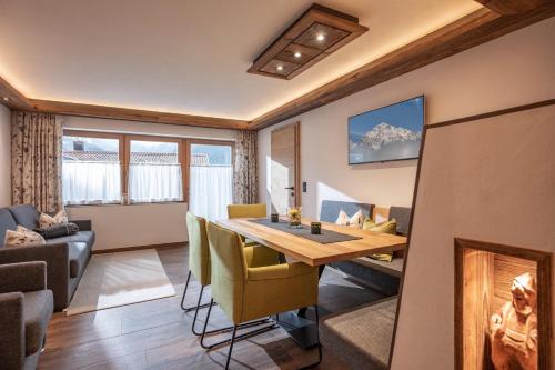 Posezení v ubytování Appartements Rosengarten