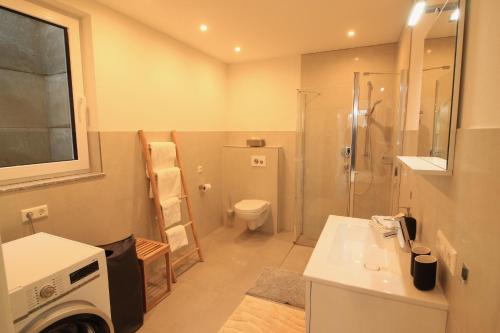 O baie la Ferienwohnung Feldblick