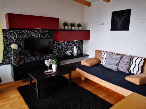 Posezení v ubytování Appartement Hofer
