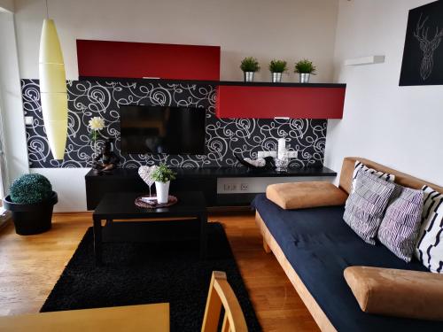 Posezení v ubytování Appartement Hofer