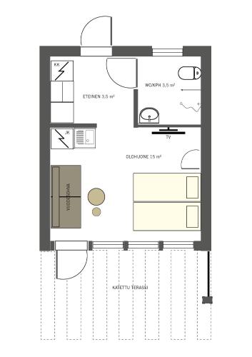 a floor plan of a house at Spa Hotel Rauhalahti in Kuopio
