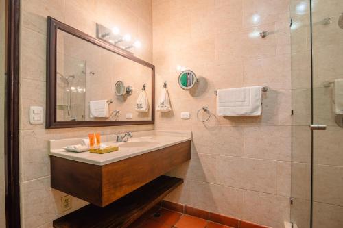 A bathroom at Hotel El Convento Leon Nicaragua