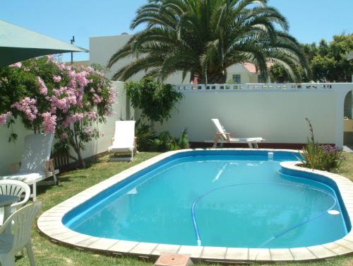 a swimming pool in the backyard of a house at Pension d'Avignon in Swakopmund