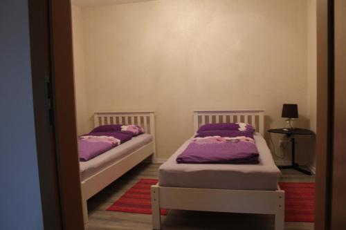 Katil atau katil-katil dalam bilik di Ferienwohnung - Monteurwohnung Familie Houri