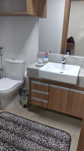 Koupelna v ubytování Apart Hotel Pedra Azul
