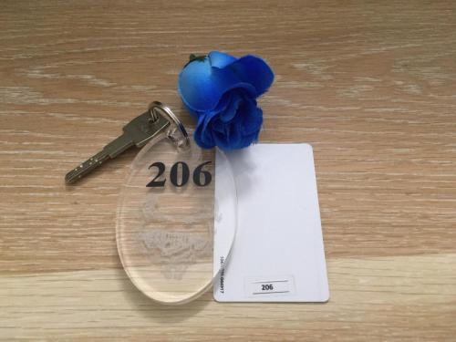 a medal with a blue flower on top of a table at Tenuta d'Ausilio in Vairano Patenora