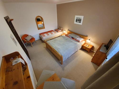 Postel nebo postele na pokoji v ubytování Pension Sport