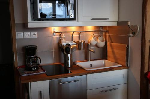 Kuchyň nebo kuchyňský kout v ubytování Appartements Immeuble Zodiaque