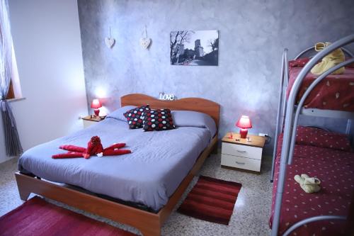Giường trong phòng chung tại Dolci Paesaggi