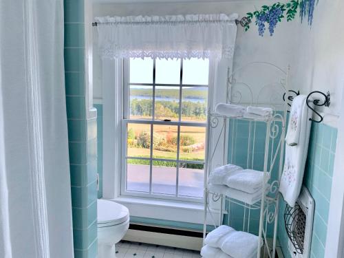 uma casa de banho com um WC e uma janela em Maguire House Bed and Breakfast em Ashburnham