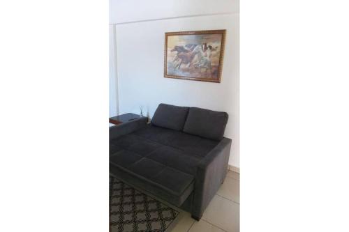 a couch in a room with a picture on the wall at Apartamento Cidade Verde 6 MT in Maringá