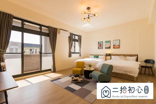 Postel nebo postele na pokoji v ubytování NO 20 Original Mind