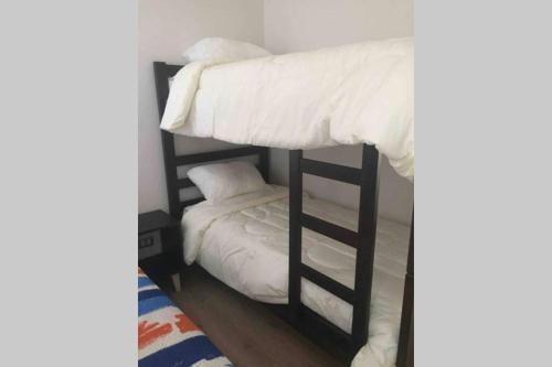 Postel nebo postele na pokoji v ubytování Departamento En Papudo