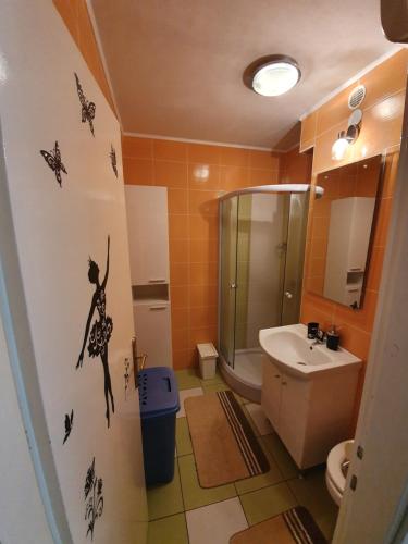 Ein Badezimmer in der Unterkunft Apartma TM Bovec
