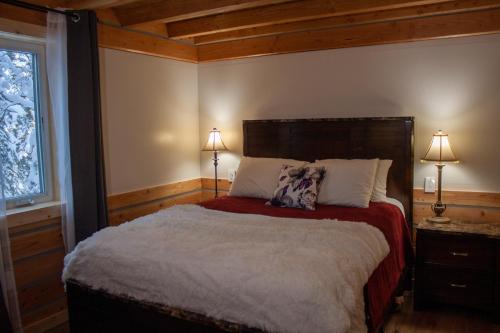 Ένα ή περισσότερα κρεβάτια σε δωμάτιο στο Denali Wild Stay - Moose Cabin, Free Wifi, 2 private bedrooms, sleep 6