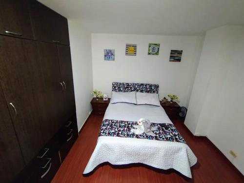 Postel nebo postele na pokoji v ubytování Apartamento amoblado a excelente precio