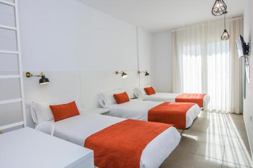 Postel nebo postele na pokoji v ubytování Hostal La Isla