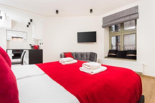 Posteľ alebo postele v izbe v ubytovaní Krupnicza Apartment - 5 minut from Main Square by Inpoint