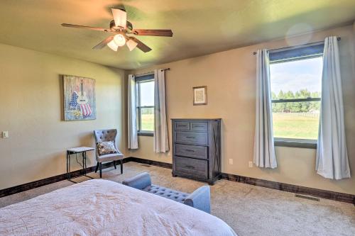 A bed or beds in a room at Newly Built Kalispell Home - 28 Mi to Glacier NP!