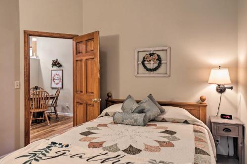 A bed or beds in a room at Unique Finger Lakes Apartment on Cayuga Wine Trail