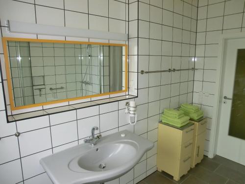 Koupelna v ubytování Kleeblatthaus Putbus Rügen
