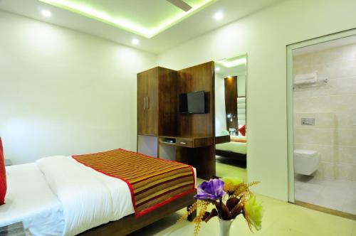 Koupelna v ubytování Hotel Yuvraj Deluxe