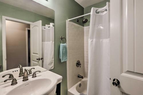 A bathroom at Updated Home with Patio and Yard - Walk to Music Row!