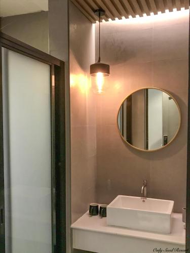 Salle de bains dans l'établissement Only Seed Resort 欧芮希度假酒店