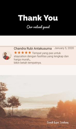 a screenshot of a webpage with a picture of a landscape at Oemah Kajoe Lembang in Lembang