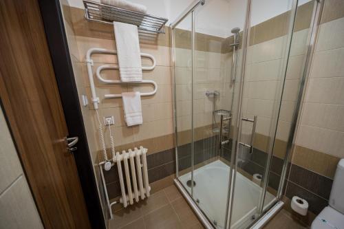 Phòng tắm tại Hotel u Ledu