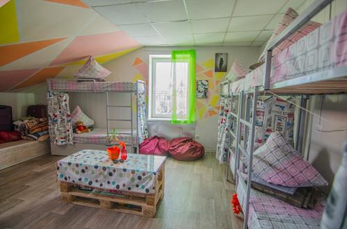 Postel nebo postele na pokoji v ubytování Lucky Hostel на Крещатике