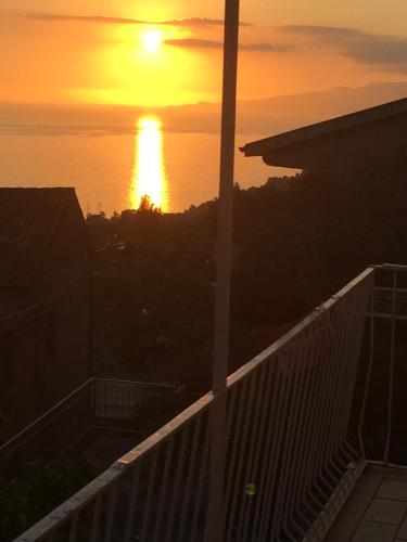 a sunset from the balcony of a house at B&B Villa Rosa Angrisano in Maratea