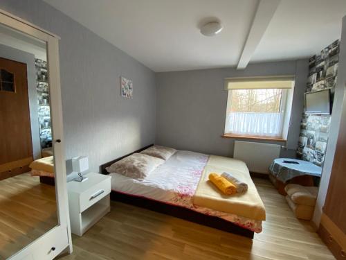 Una cama o camas en una habitación de Willa Justynka