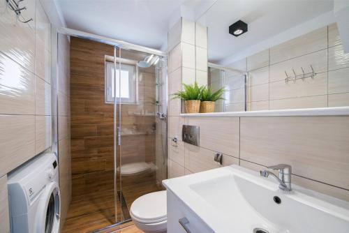 Kúpeľňa v ubytovaní Dom Kaszubski nr 65