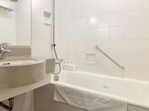 Koupelna v ubytování Hotel Nikko Niigata