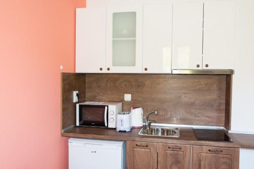 Η κουζίνα ή μικρή κουζίνα στο Rebus Apartments