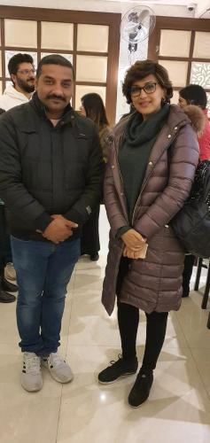 a man and a woman posing for a picture at Hotel Makhan Residency in Amritsar